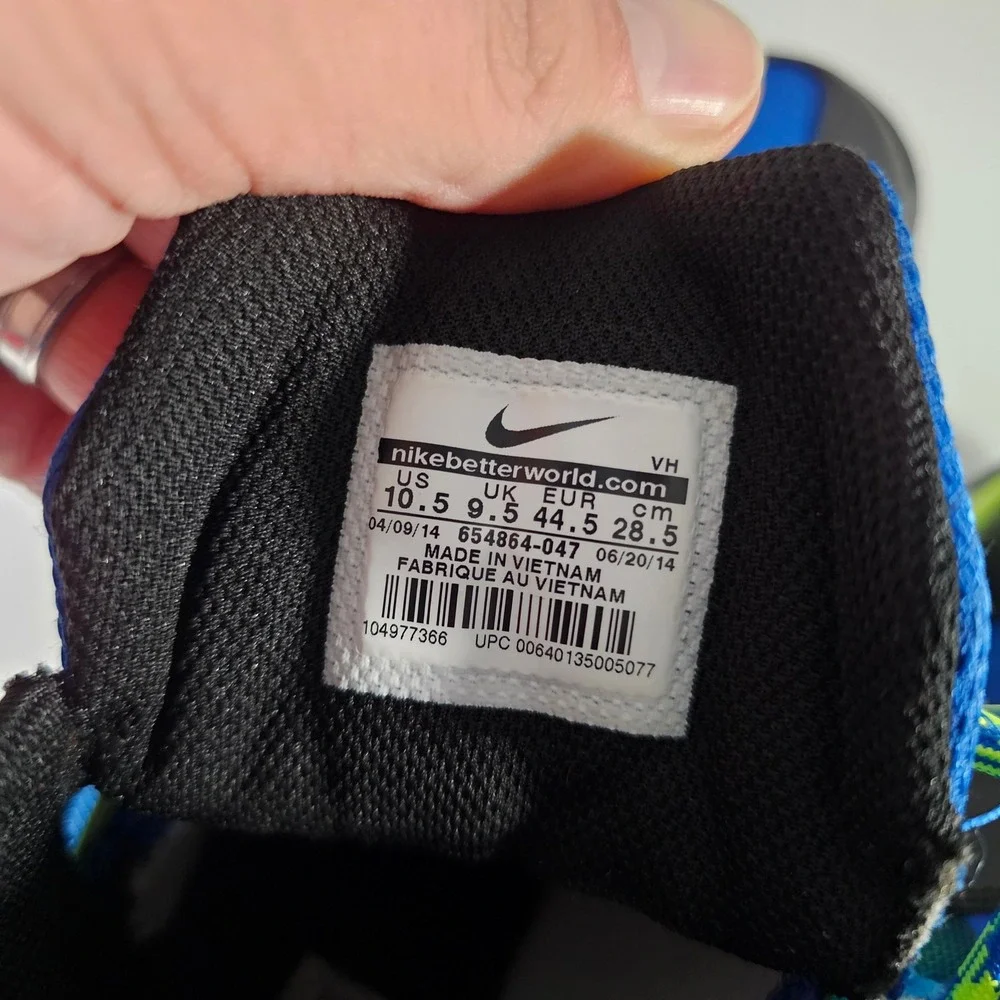 Nike Dual Fusion Hills Men 10.5 Blue Black Hiking Boots 654864-047
